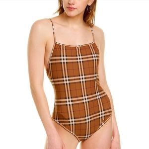 Burberry check one-piece swim